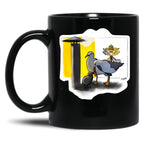 Conclave Seagull Pope Leo Xiv Catholic Black Coffee Mug