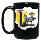 Conclave Seagull Pope Leo Xiv Catholic Black Coffee Mug