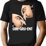 Congruent T-Shirt for Men & Women, T-Shirts Graphic Tee - Black