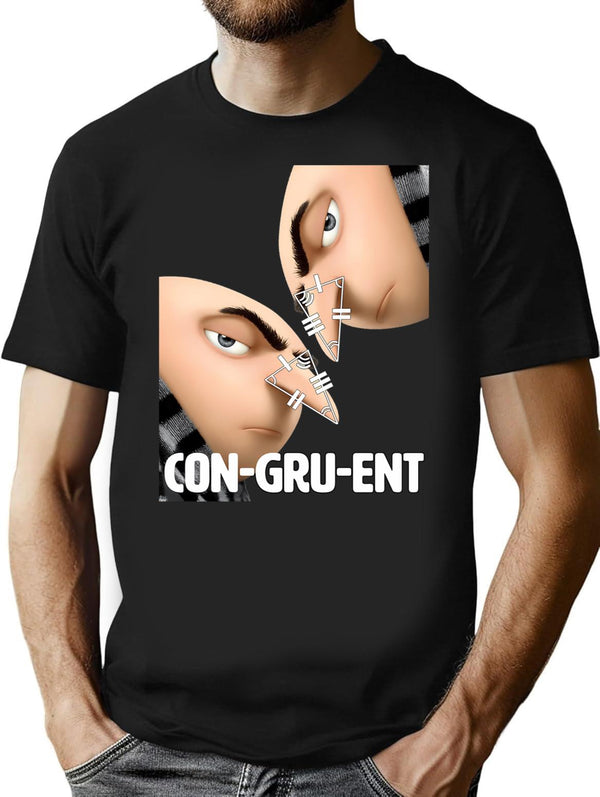 Congruent T-Shirt for Men & Women, T-Shirts Graphic Tee - Black