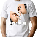 Congruent T-Shirt for Men & Women, T-Shirts Graphic Tee - White
