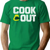 Cookout - Vintage Chalk Texture - White Black T-Shirt for Men & Women, T-Shirts Graphic Tee - Green