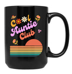 Cool Auntie Club Black Coffee Mug, Gift Coffee Mug