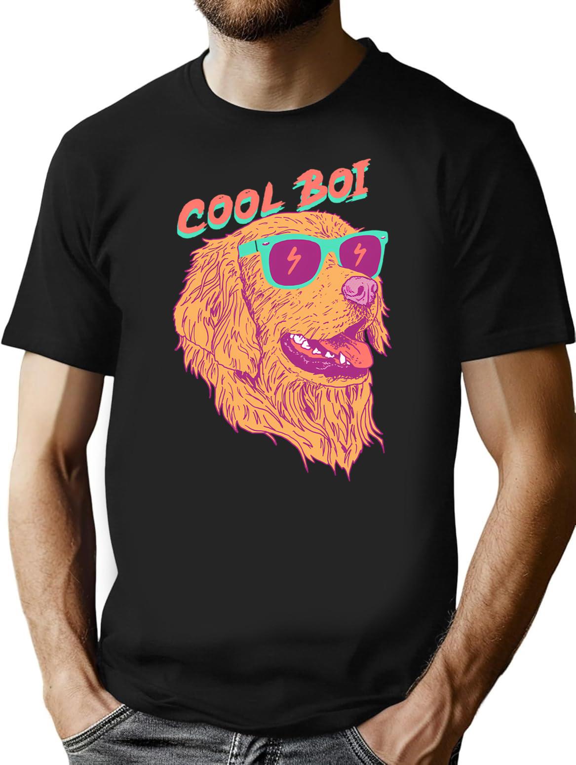 Cool Boi T-Shirt for Men & Women, T-Shirts Graphic Tee - Black