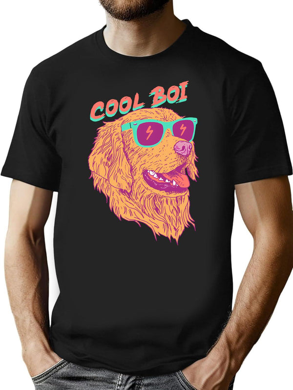Cool Boi T-Shirt for Men & Women, T-Shirts Graphic Tee - Black