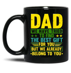 Cool Dad Art For Father Dad Stepfather From Son Daughter Mug Black Coffee Mug