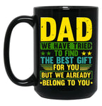 Cool Dad Art For Father Dad Stepfather From Son Daughter Mug Black Coffee Mug