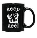 Cool Keep It Reel Irish Dance Design Black Coffee Mug, Gift Coffee Mug - Black
