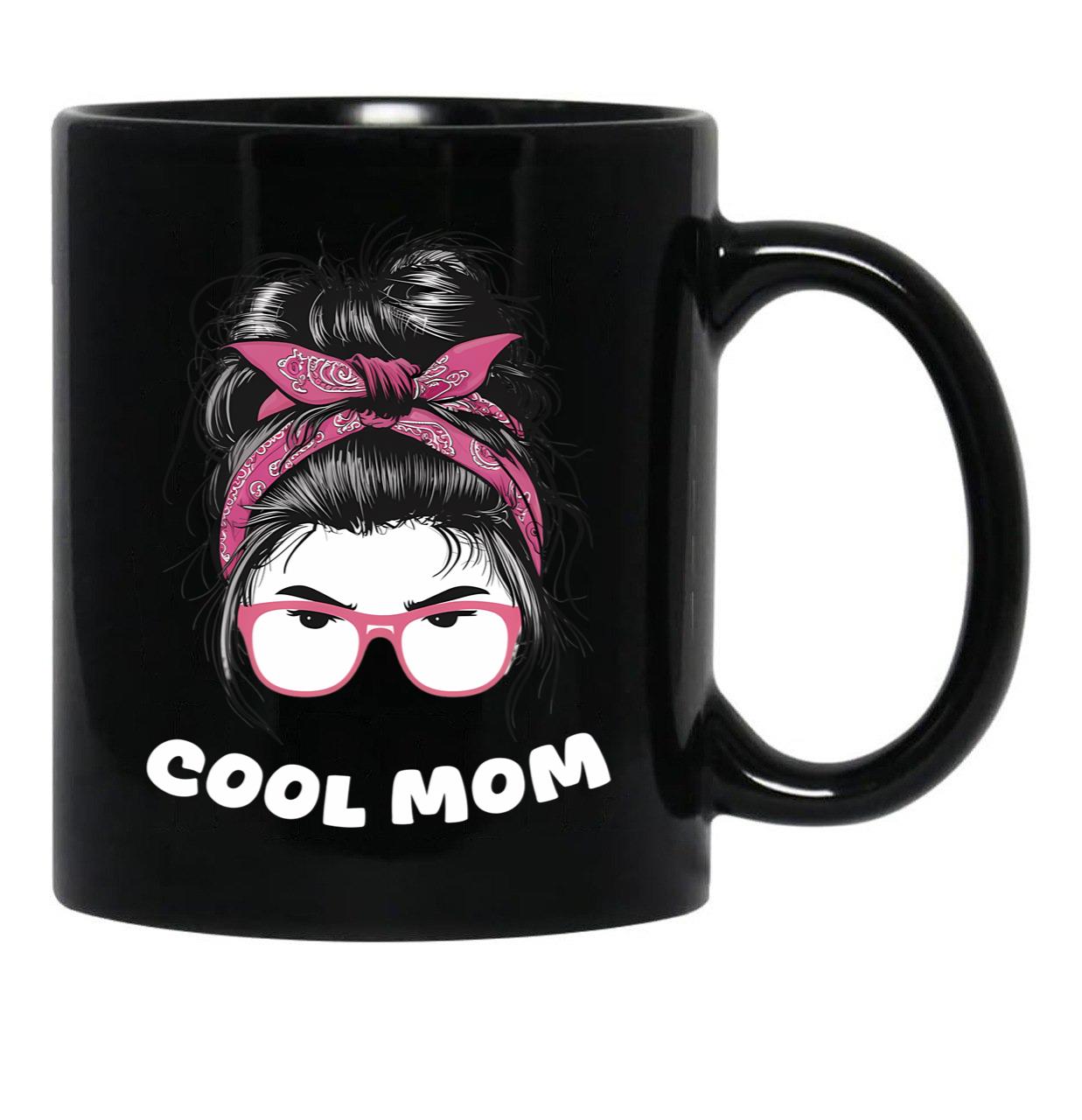 Cool Mom (4) Black Coffee Mug, Gift Coffee Mug - Black