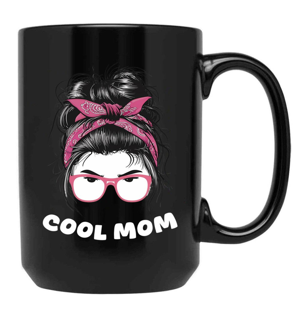 Cool Mom (4) Black Coffee Mug, Gift Coffee Mug