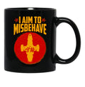 Cool SciFi I Aim to Misbehave Black Coffee Mug, Gift Coffee Mug - Black