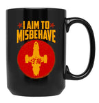 Cool SciFi I Aim to Misbehave Black Coffee Mug, Gift Coffee Mug