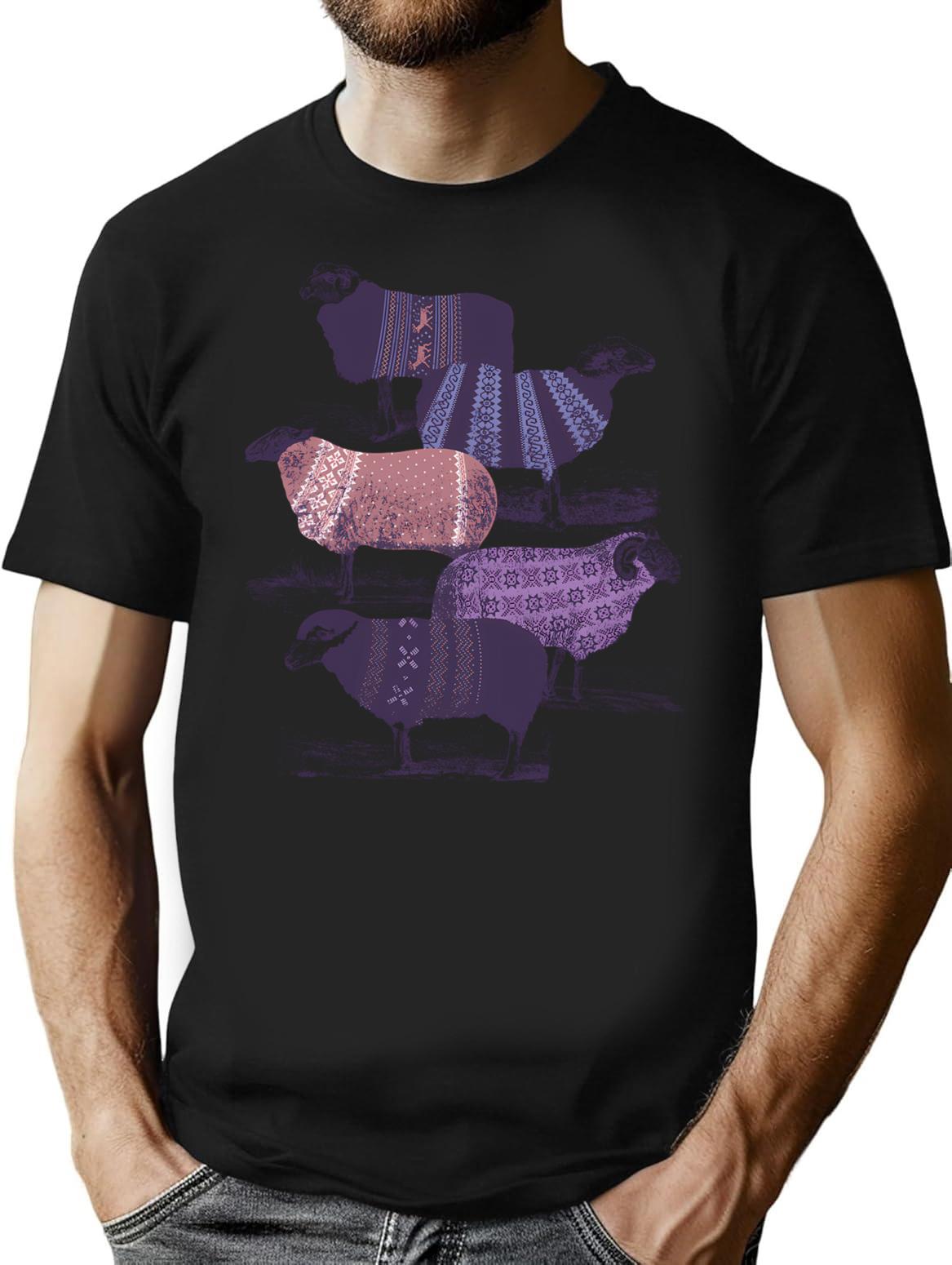 Cool Sweaters T-Shirt for Men & Women, T-Shirts Graphic Tee - Black