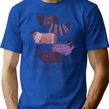 Cool Sweaters T-Shirt for Men & Women, T-Shirts Graphic Tee - Blue