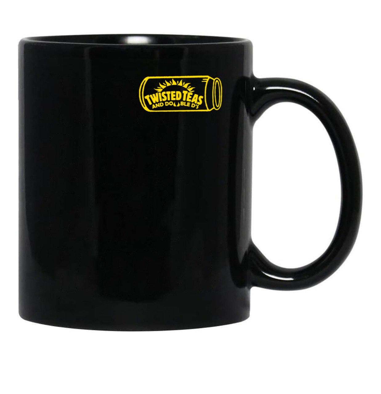 Cool Twisted Teas and Double DS Front and Back Front & Back 444444 Black Coffee Mug, Gift Coffee Mug - Black