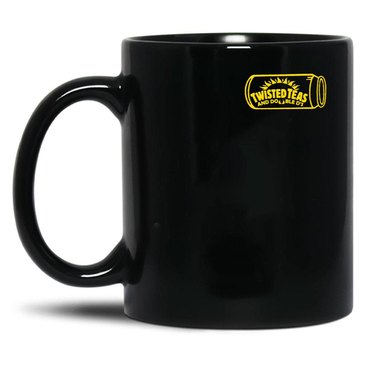 Cool Twisted Teas and Double DS Front and Back Front & Back 444444 Black Coffee Mug, Gift Coffee Mug