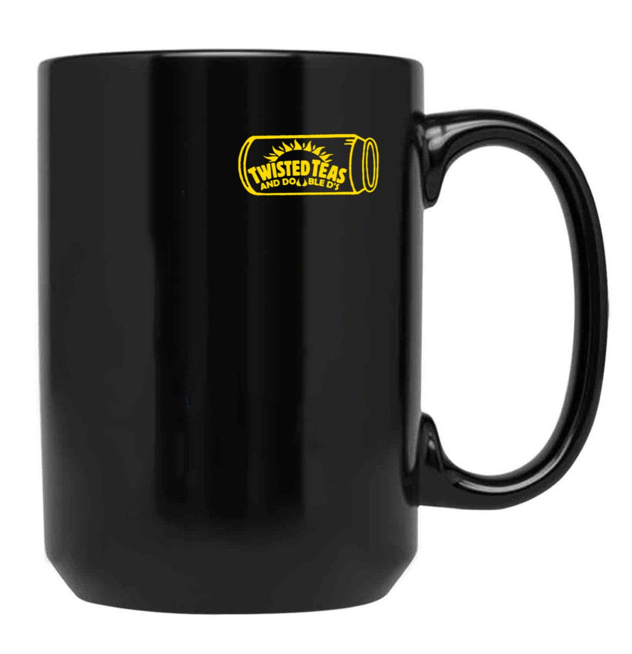 Cool Twisted Teas and Double DS Front and Back Front & Back 444444 Black Coffee Mug, Gift Coffee Mug
