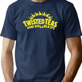 Cool Twisted Teas and Double Ds Premium Heavyweight Cotton T-Shirt - Navy
