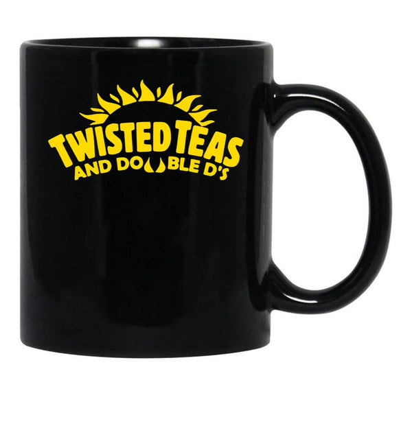 Cool Twisted Teas y Double DS Front and Back Front & Back Camiseta Negra Black Coffee Mug, Gift Coffee Mug - Black