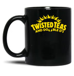 Cool Twisted Teas y Double DS Front and Back Front & Back Camiseta Negra Black Coffee Mug, Gift Coffee Mug