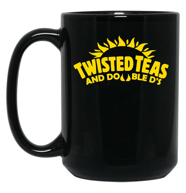 Cool Twisted Teas y Double DS Front and Back Front & Back Camiseta Negra Black Coffee Mug, Gift Coffee Mug - Black