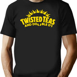 Cool Twisted Teas y Double DS Front and Back Front & Back Camiseta Negra Premium Heavyweight Cotton T-Shirt - Black