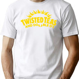 Cool Twisted Teas y Double DS Front and Back Front & Back Camiseta Negra Premium Heavyweight Cotton T-Shirt - White