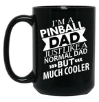 Cooler Pinball Dad Funny Pinball Black Coffee Mug, Gift Coffee Mug