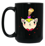 Copie De Cat Mom Black Coffee Mug, Gift Coffee Mug