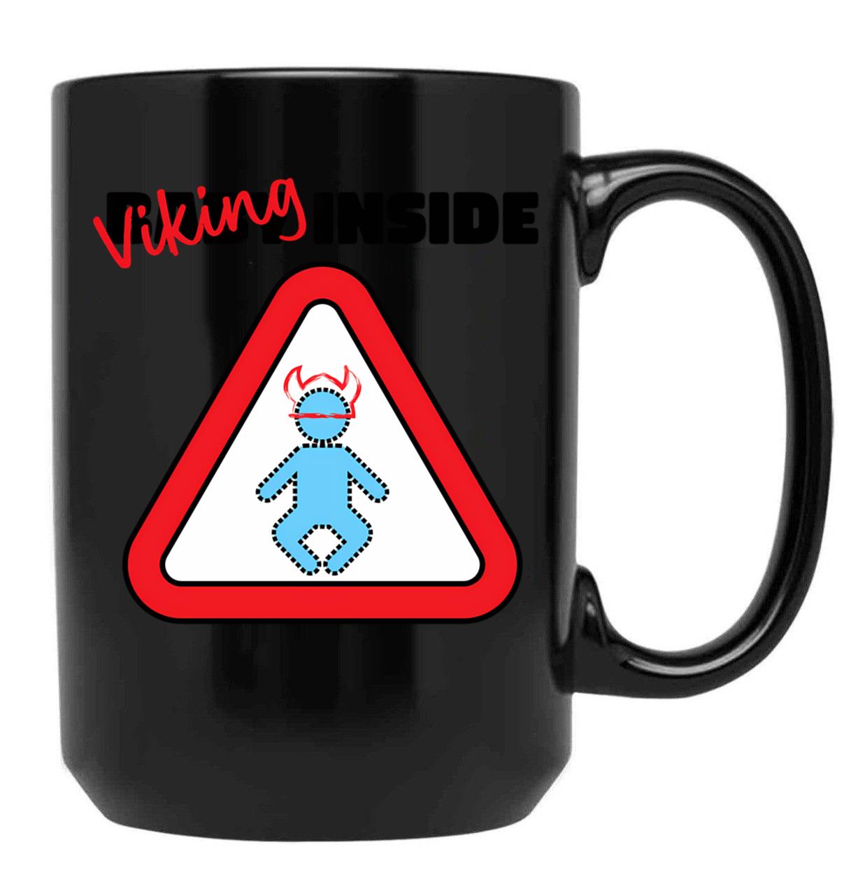 Baby Inside (Boy) Black Coffee Mug, Gift Coffee Mug