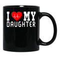 I Love My Girlfriend And Christmas Gift Girlfriend. Black Coffee Mug - Black