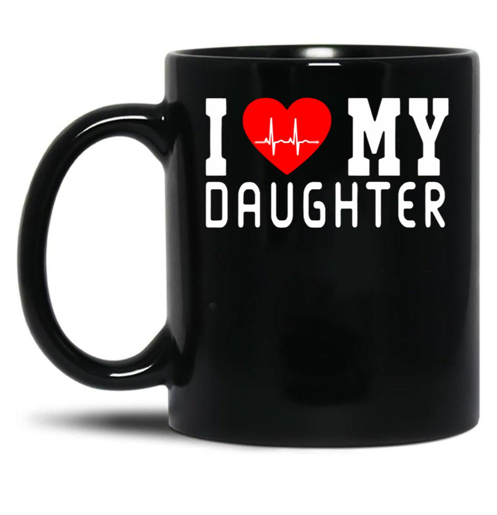 I Love My Girlfriend And Christmas Gift Girlfriend. Black Coffee Mug