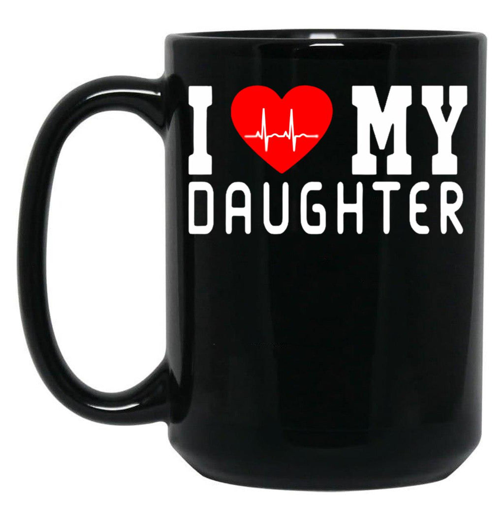 I Love My Girlfriend And Christmas Gift Girlfriend. Black Coffee Mug