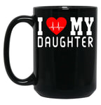 I Love My Girlfriend And Christmas Gift Girlfriend. Black Coffee Mug