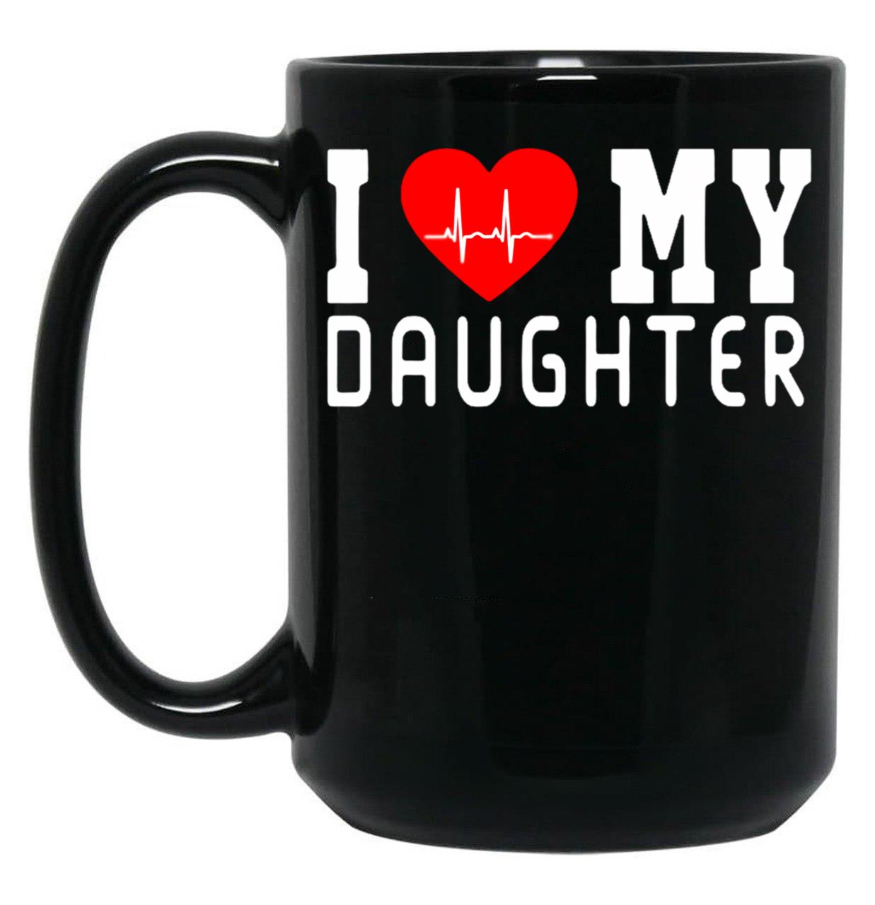 I Love My Girlfriend And Christmas Gift Girlfriend. Black Coffee Mug