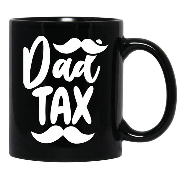 Dad Tax,Father Days (1) Black Coffee Mug - Black