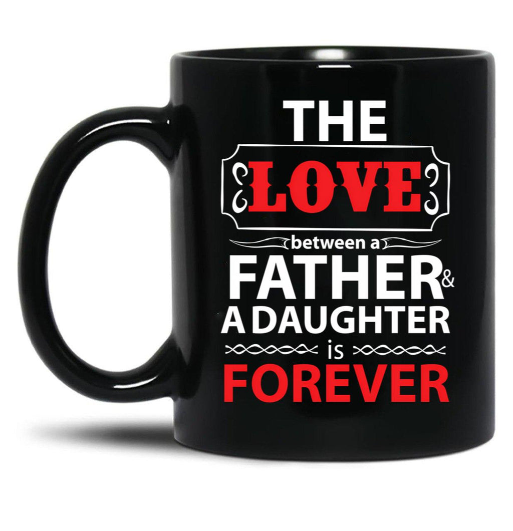 Happy Father'S Day Dad Black Coffee Mug