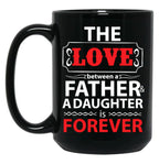 Happy Father'S Day Dad Black Coffee Mug