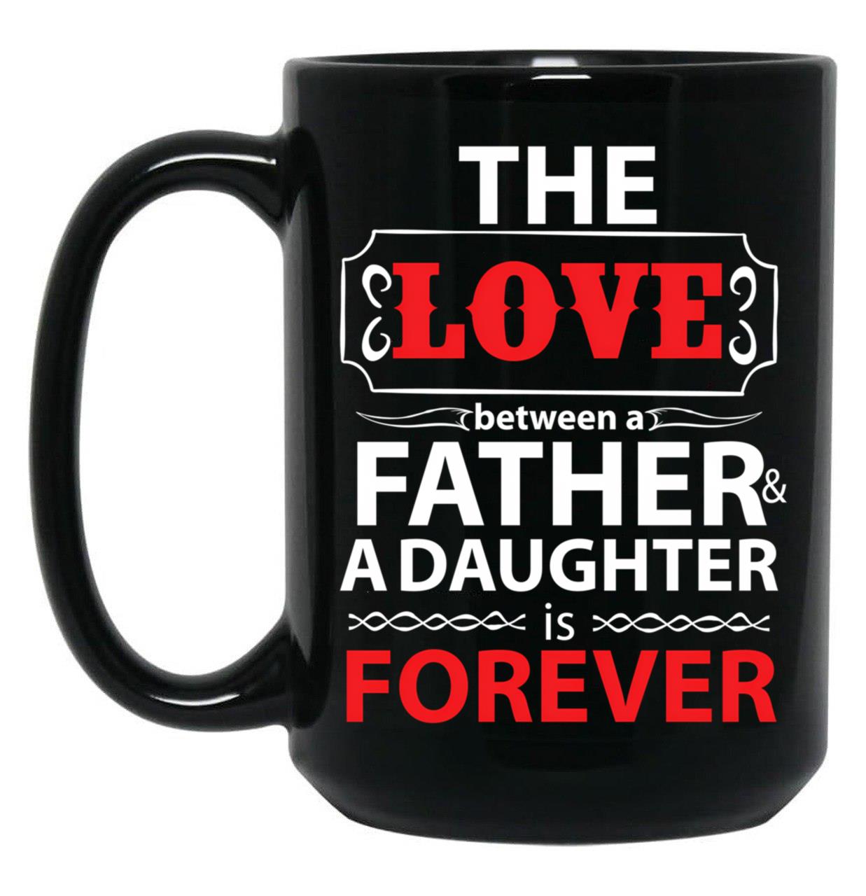 Happy Father'S Day Dad Black Coffee Mug