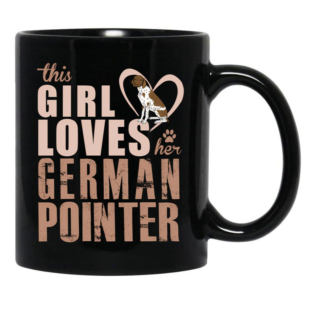 This Girl Loves Her German Shorthaired Pointer Especially For Gsp Owners Black Coffee Mug, Gift Coffee Mug - Black