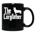 Corgi Dad The Corgfather Funny Corgi Lover Shirt Gift Black Coffee Mug, Gift Coffee Mug - Black