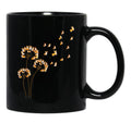 Corgi Flower Fly Dandelion Funny Dog Lover For Mom Men Kids Black Coffee Mug, Gift Coffee Mug - Black