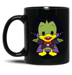 Count Duckula Chibi Black Coffee Mug, Gift Coffee Mug