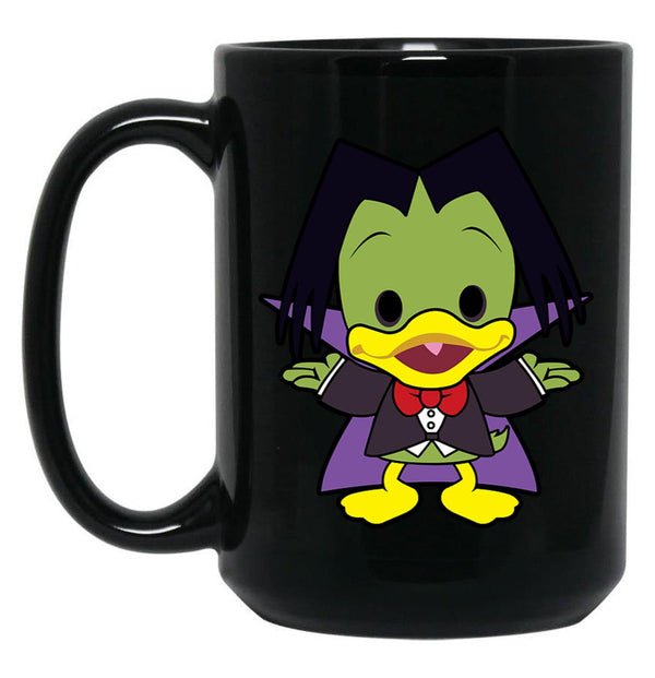Count Duckula Chibi Black Coffee Mug, Gift Coffee Mug - Black