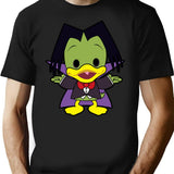 Count Duckula Chibi Premium Heavyweight Cotton T-Shirt - Black