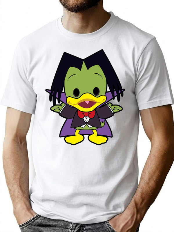 Count Duckula Chibi Premium Heavyweight Cotton T-Shirt - White