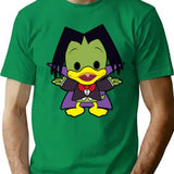 Count Duckula Chibi Premium Heavyweight Cotton T-Shirt - Green