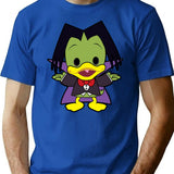 Count Duckula Chibi Premium Heavyweight Cotton T-Shirt - Blue
