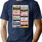 Country Music Hits - Greatest Country Hits - Vintage Cassettes T-Shirt for Men & Women, T-Shirts Graphic Tee - Navy
