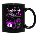Couple Love Purple Black Coffee Mug - Black